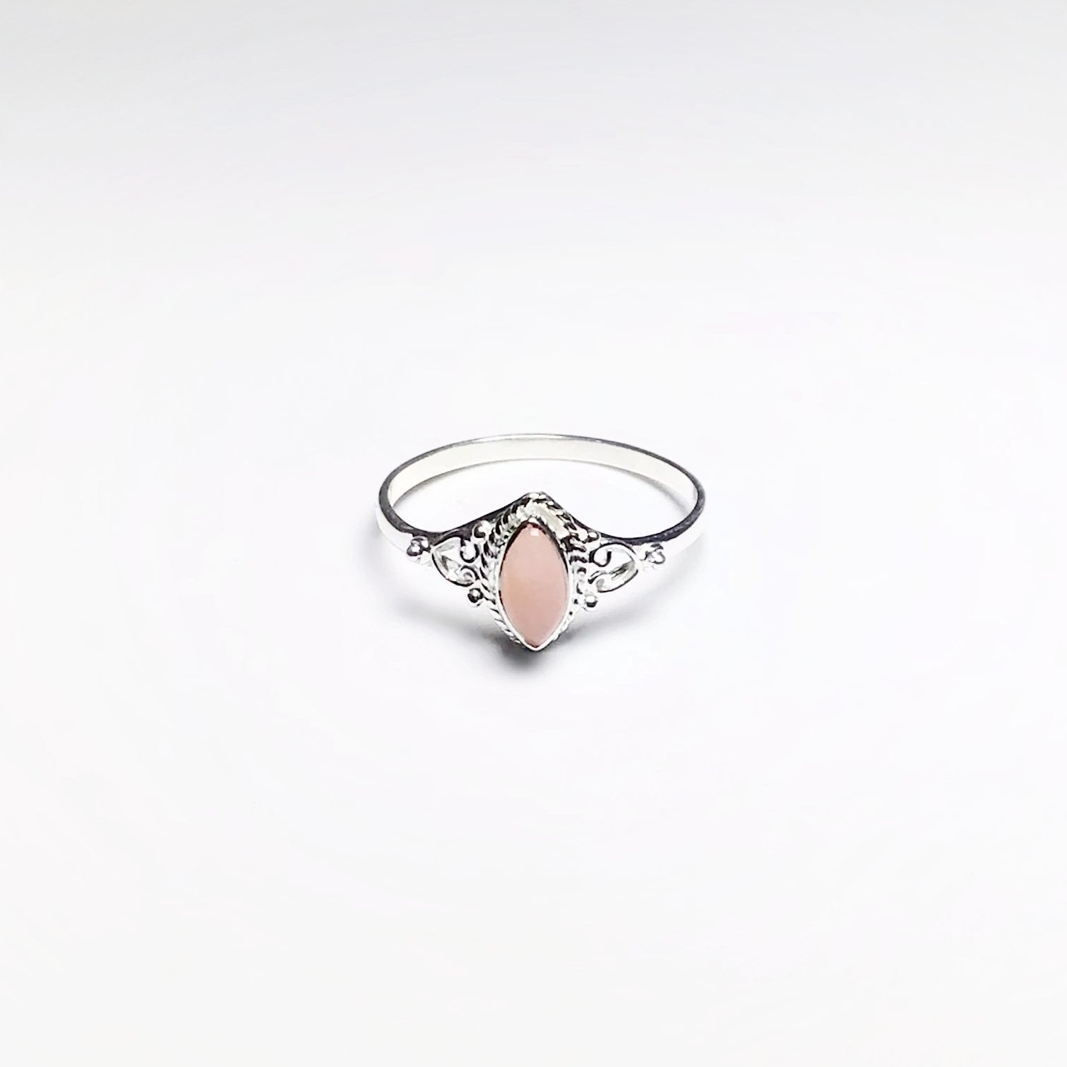 Pink Peruvian Opal Ring - Rocks and Gems Canada