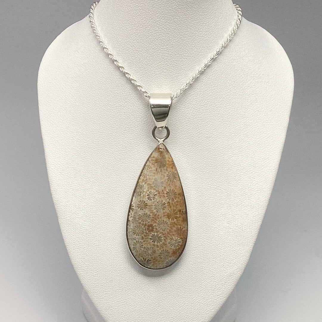 Fossilized Coral Pendant - Rocks and Gems Canada