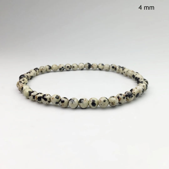 Dalmatian Jasper Beaded Bracelet - Rocks and Gems Canada