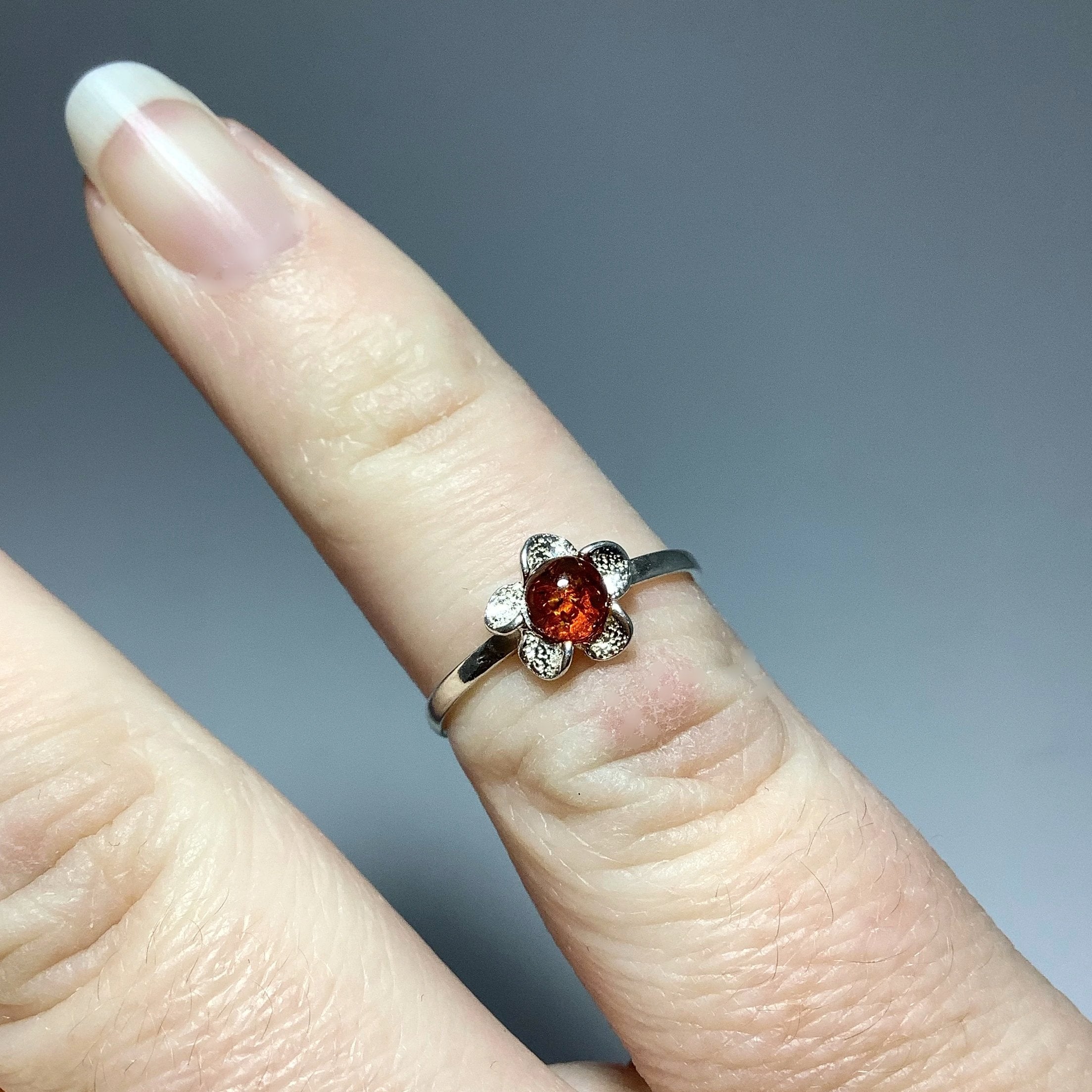 Cognac Amber Ring - Small Sizes - Rocks and Gems Canada