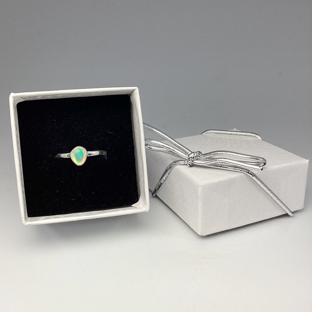 Faceted Ethiopian Fire Opal Ring - Rocks and Gems Canada