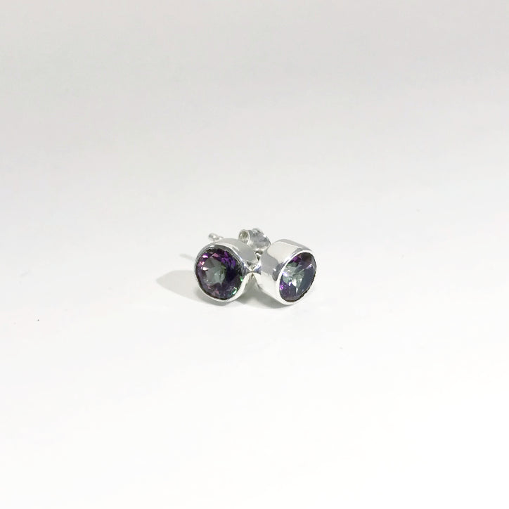 Mystic Topaz Stud Earrings - Rocks and Gems Canada