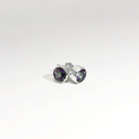 Mystic Topaz Stud Earrings - Rocks and Gems Canada