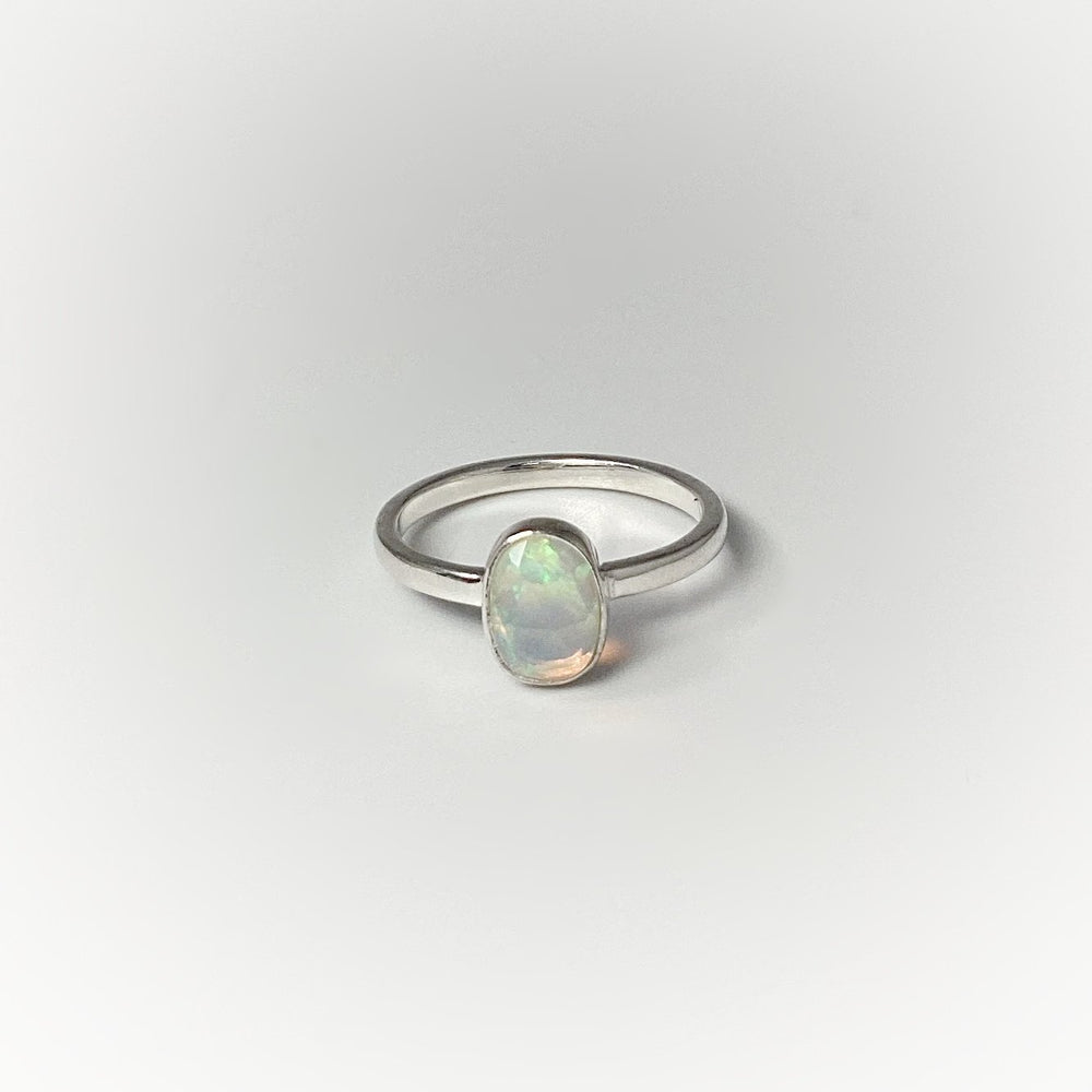 Faceted Ethiopian Fire Opal Ring - Rocks and Gems Canada