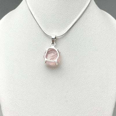 Raw Rose Quartz Pendant