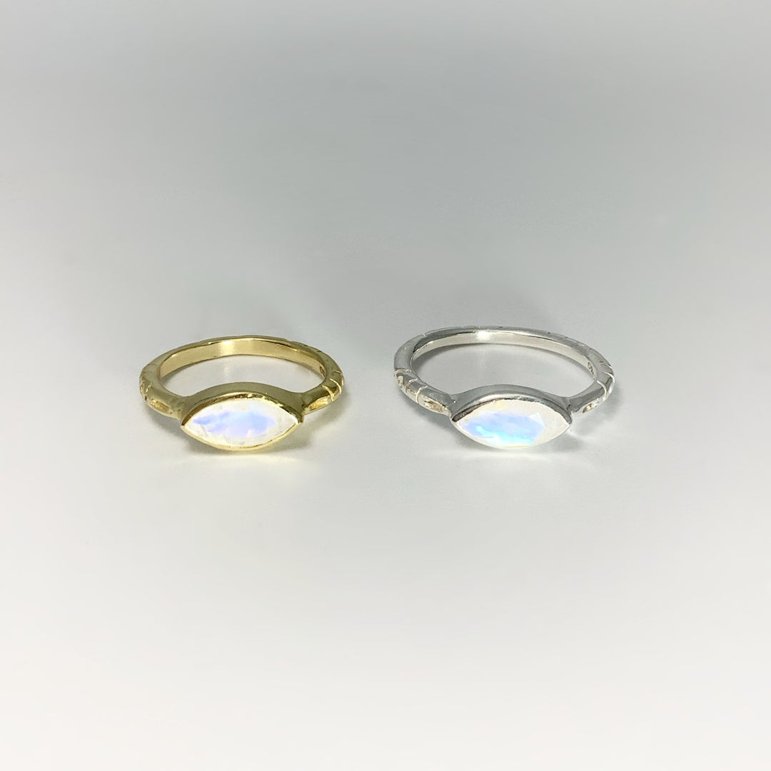 Rainbow Moonstone Ring - Rocks and Gems Canada