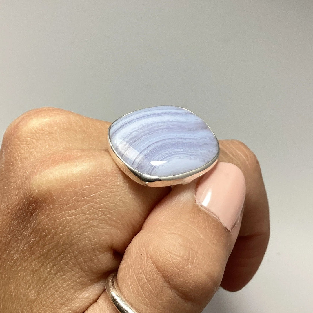 Blue Lace Agate Ring - Rocks and Gems Canada