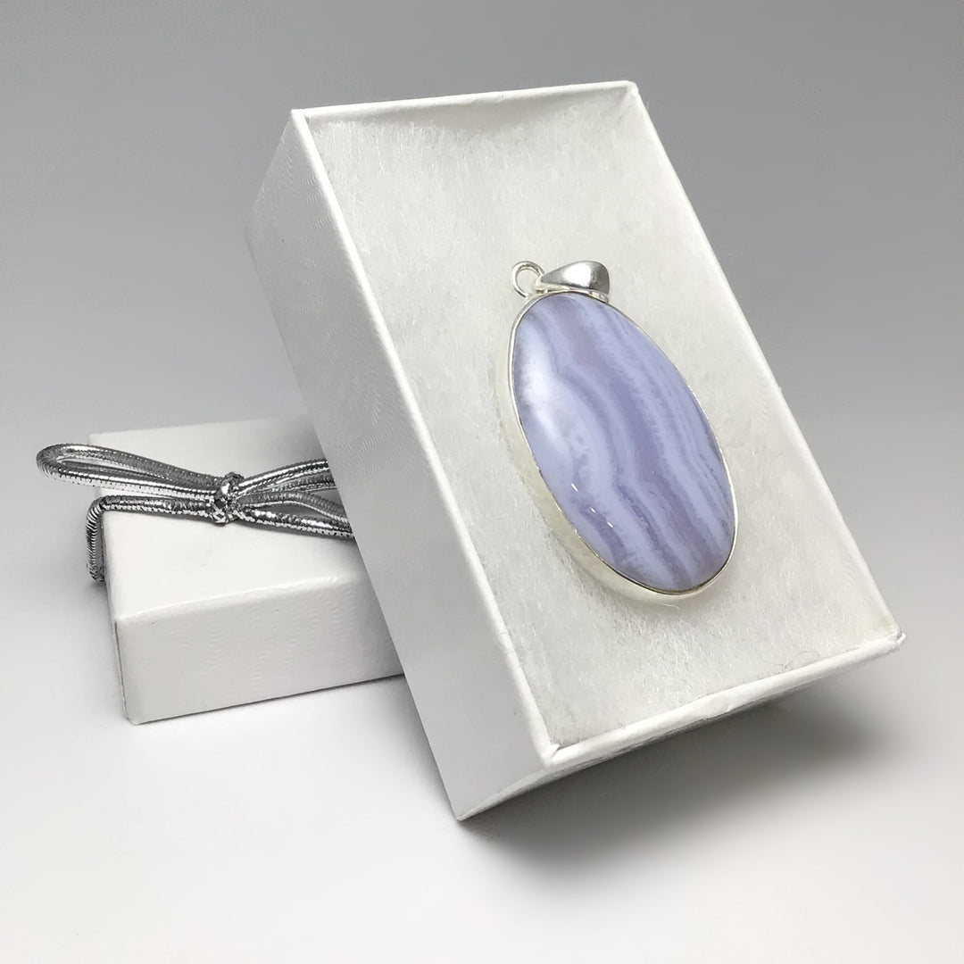 Blue Lace Agate Pendant - Rocks and Gems Canada