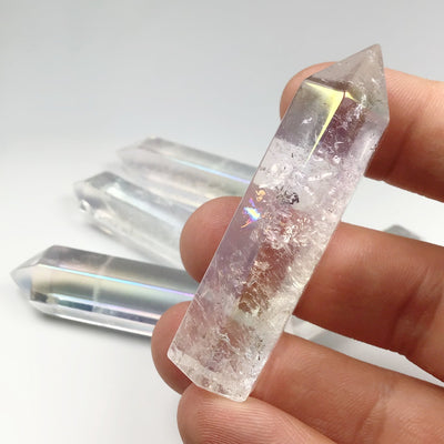 Polished Opalescent Quartz Point at $65 Each