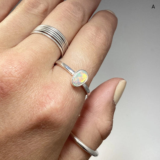 Faceted Ethiopian Fire Opal Ring - Rocks and Gems Canada