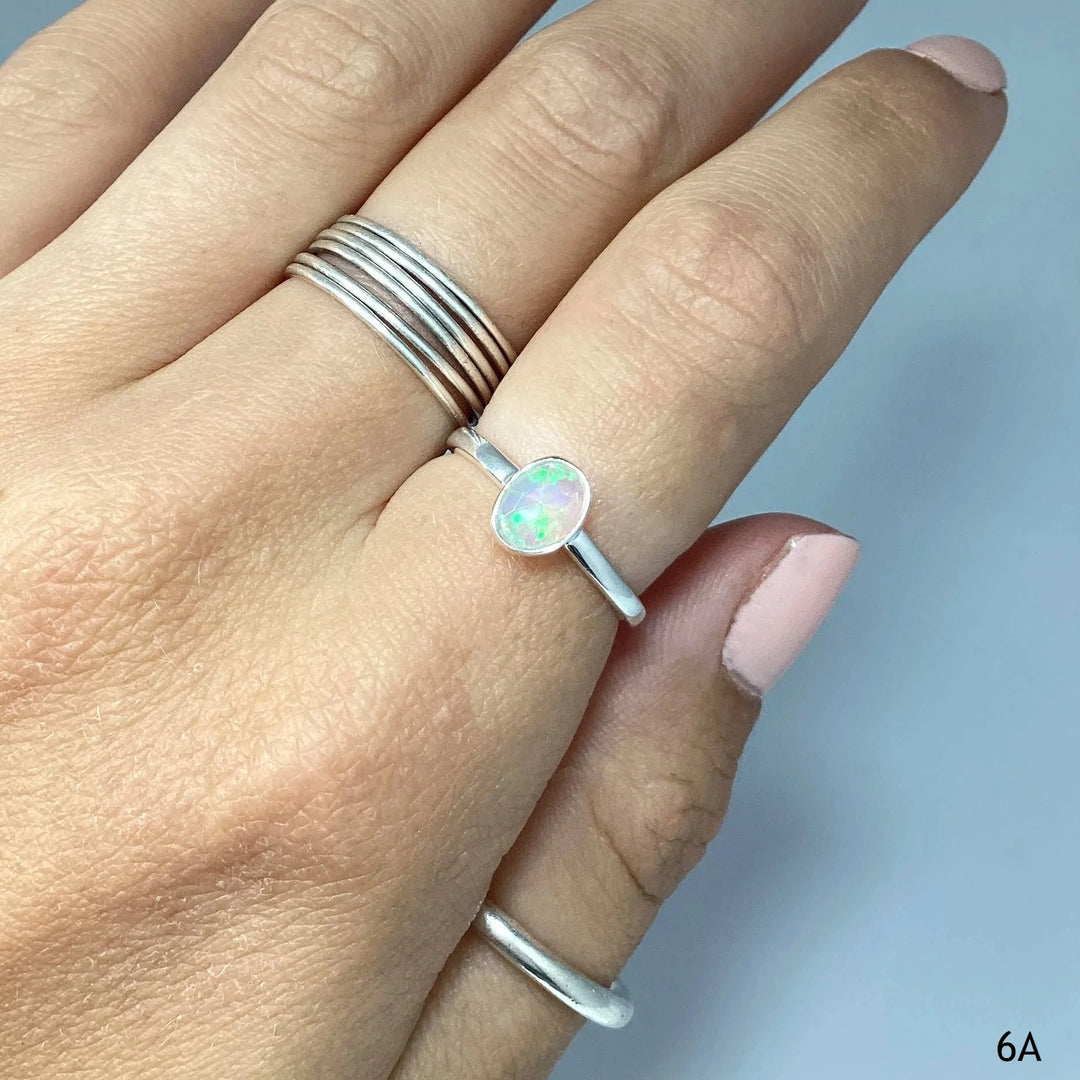 Faceted Ethiopian Fire Opal Ring - Rocks and Gems Canada
