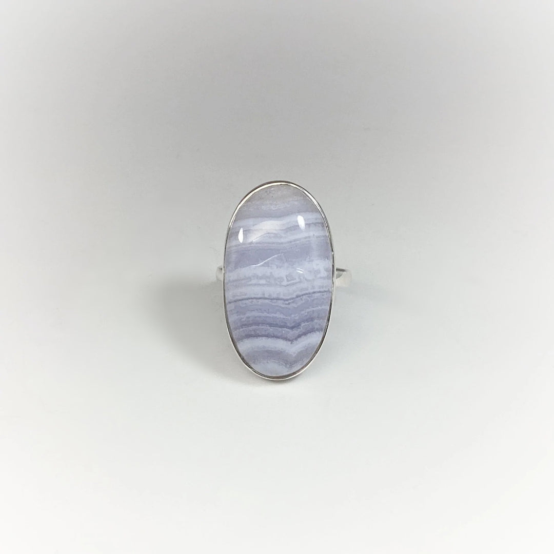 Blue Lace Agate Ring - Rocks and Gems Canada