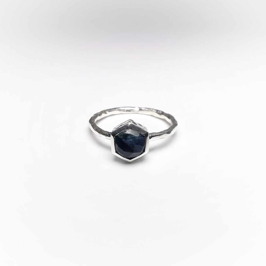 Blue Tiger Eye Ring - Rocks and Gems Canada