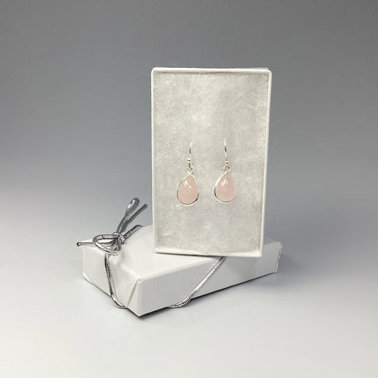 Rose Quartz Dangle Earrings - Rocks and Gems Canada