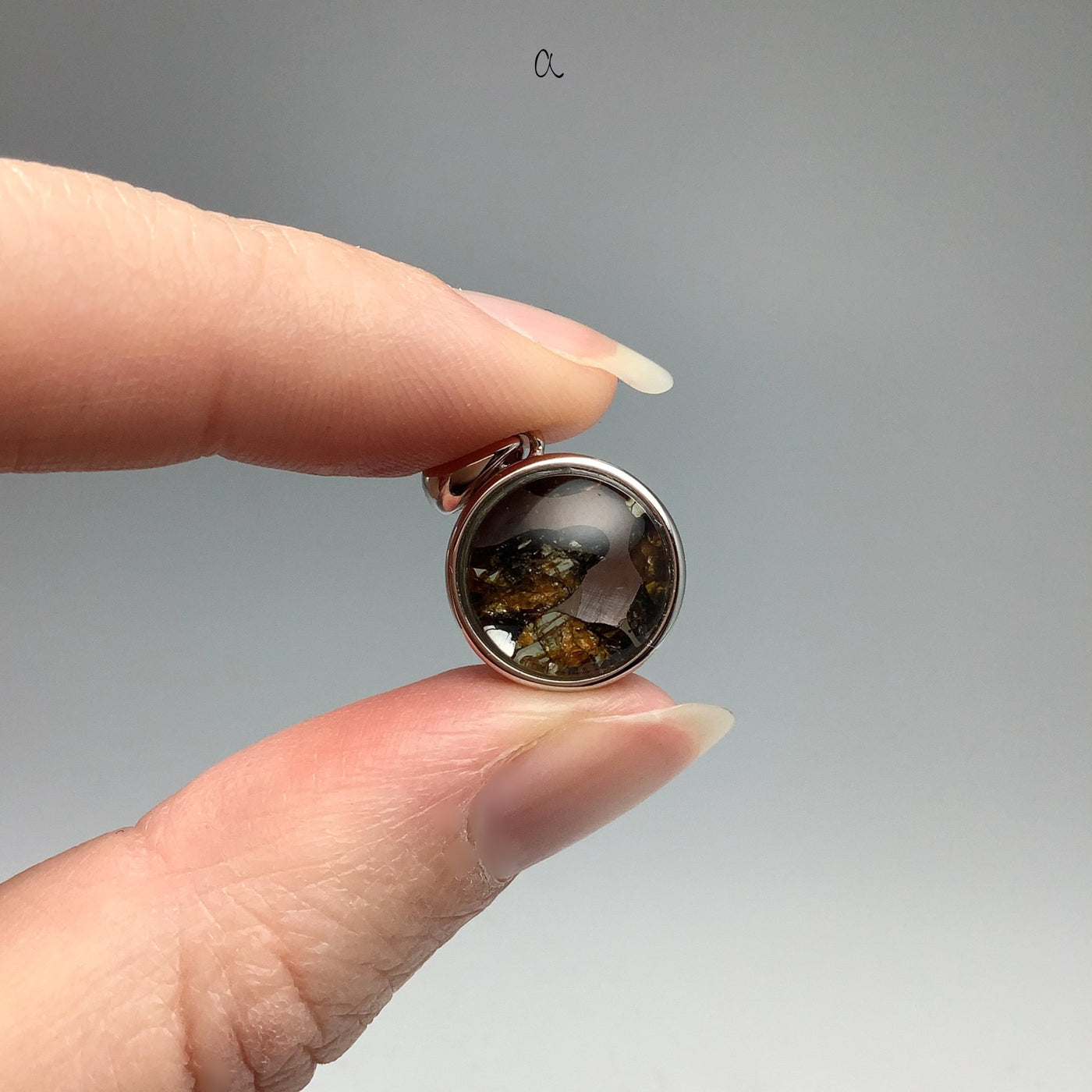 Sericho Meteorite Small Round Pendant