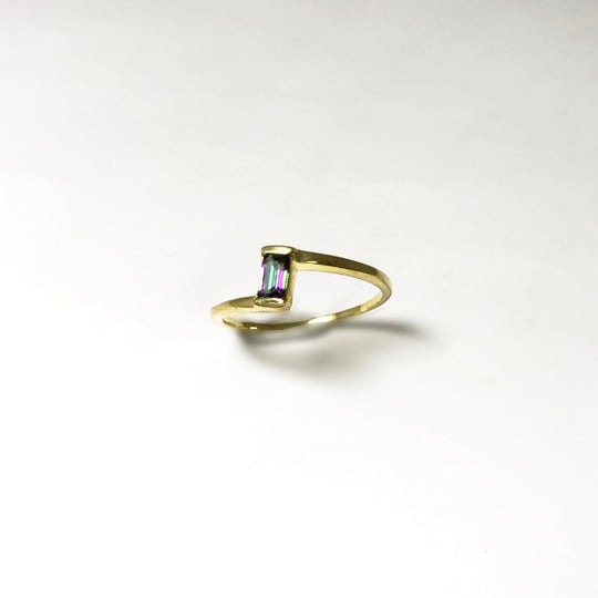 Mystic Topaz Gold Finish Ring - Rocks and Gems Canada