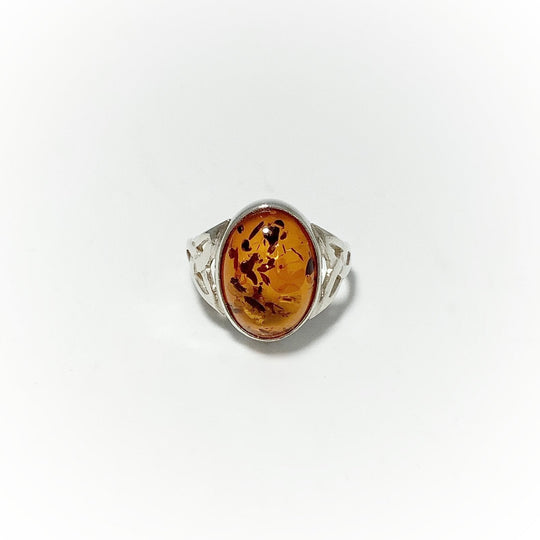 Cognac Amber Ring - Rocks and Gems Canada
