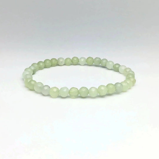New Jade Faceted Beaded Bracelet - Rocks and Gems Canada