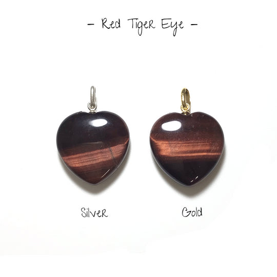 Heart Shaped Gemstone Pendant - Small - Rocks and Gems Canada