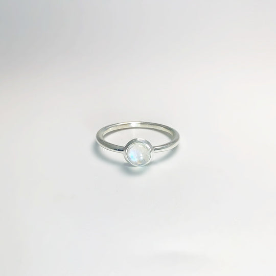 Rainbow Moonstone Ring - Rocks and Gems Canada