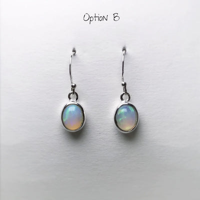 Ethiopian Fire Opal Dangle Earrings