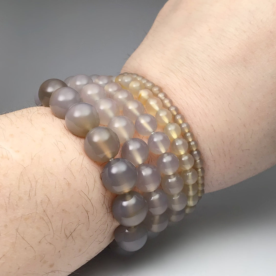 Natural Agate Beaded Bracelet - Rocks and Gems Canada