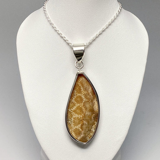 Fossilized Coral Pendant - Rocks and Gems Canada