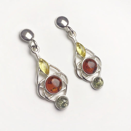 Mixed Amber Stud Earrings - Rocks and Gems Canada