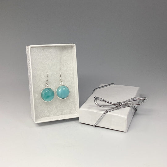 Larimar Dangle Earrings - Rocks and Gems Canada
