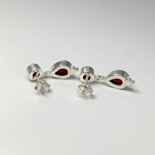 Garnet Stud Earrings - Rocks and Gems Canada