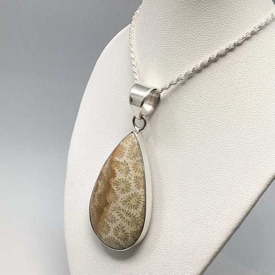 Fossilized Coral Pendant - Rocks and Gems Canada