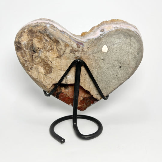 Citrine Druze Cluster Heart On Stand - Rocks and Gems Canada