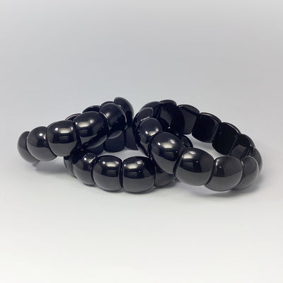 Chunky Black Onyx Beaded Bracelet