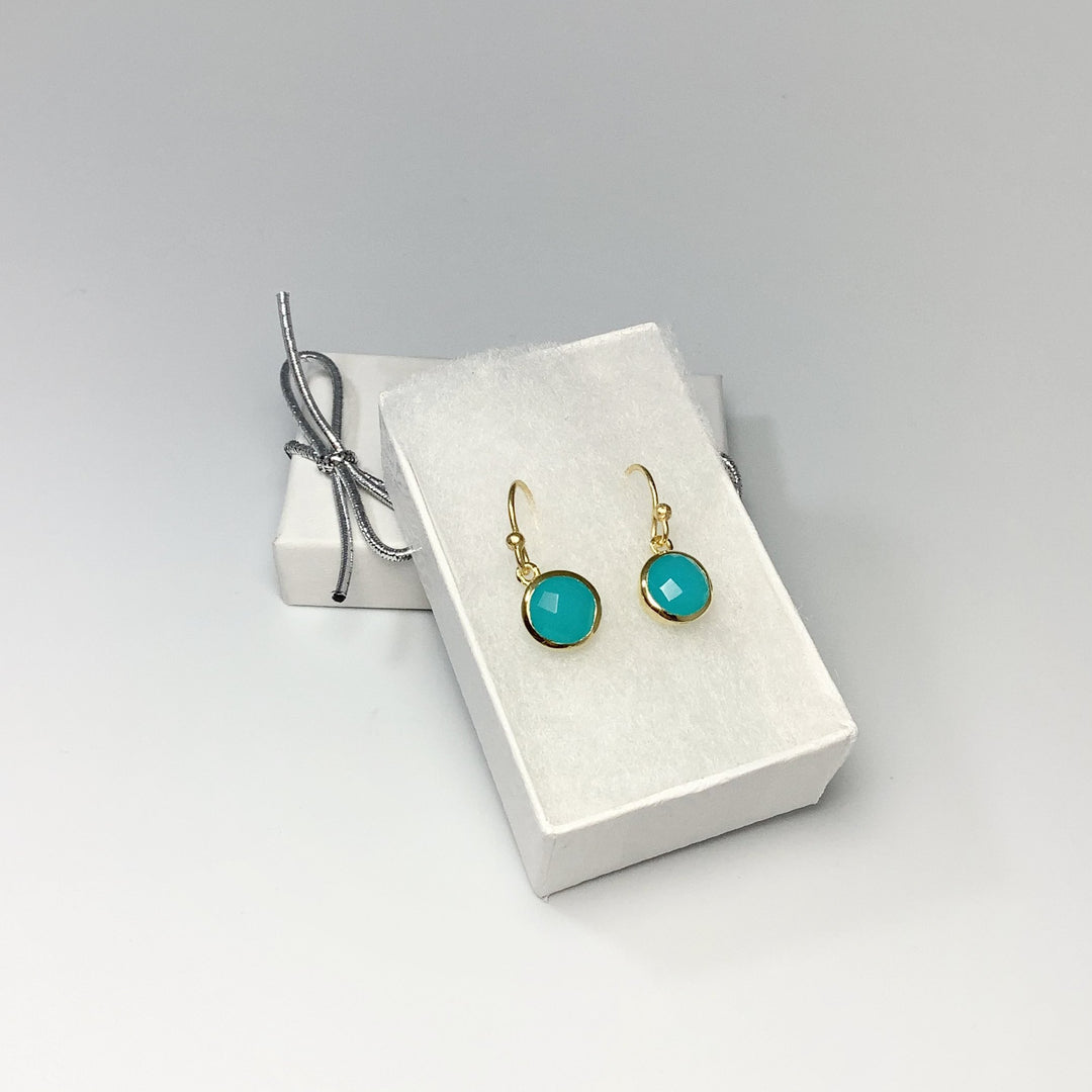 Blue Onyx Dangle Earrings - Rocks and Gems Canada