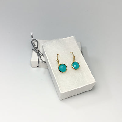 Blue Onyx Dangle Earrings