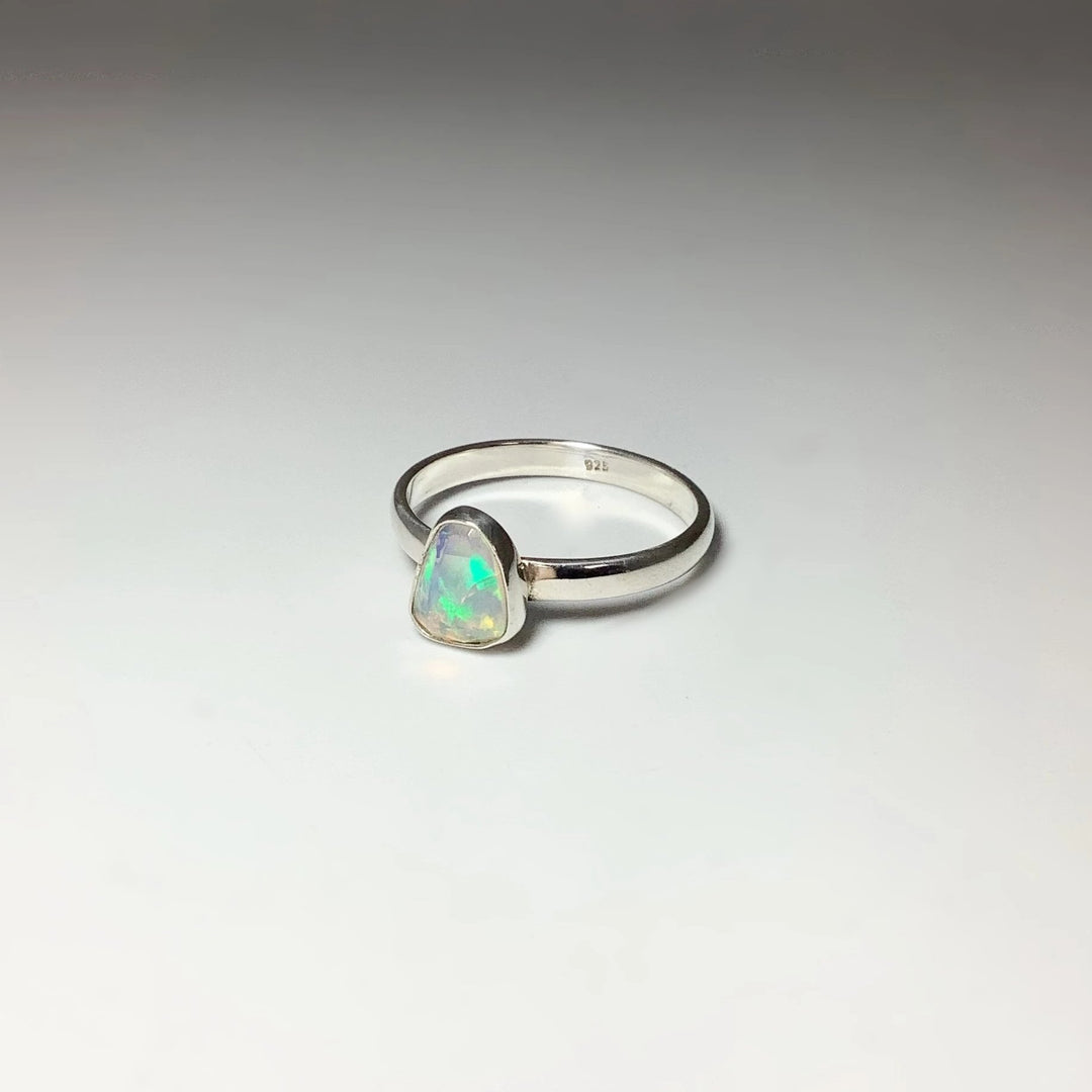 Faceted Ethiopian Fire Opal Ring - Rocks and Gems Canada