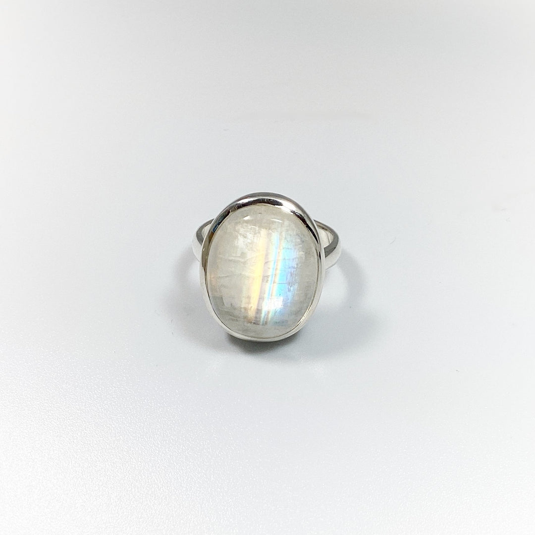 Rainbow Moonstone Ring - Size 6 - Rocks and Gems Canada