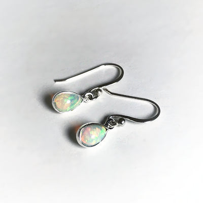 Ethiopian Fire Opal Dangle Earrings