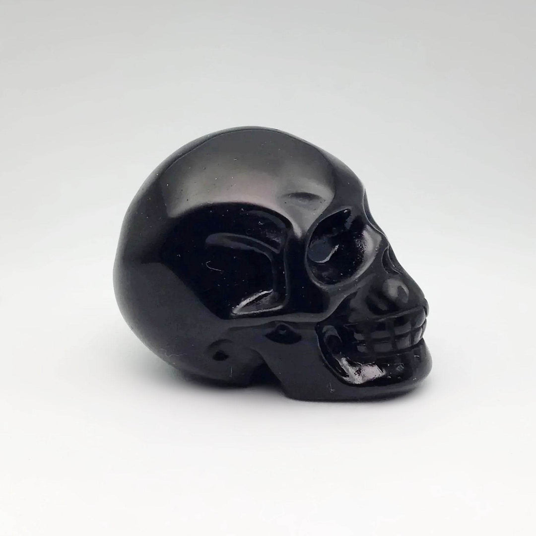 Carved Obsidian Crystal Skull - Rocks and Gems Canada