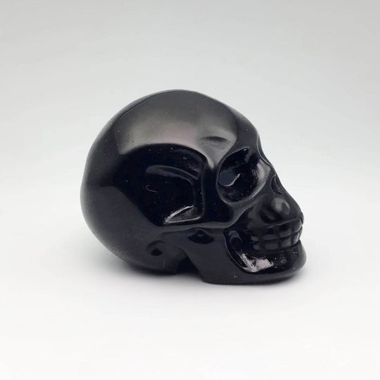 Carved Obsidian Crystal Skull - Rocks and Gems Canada