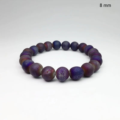 Druzy Matte Purple Beaded Bracelet