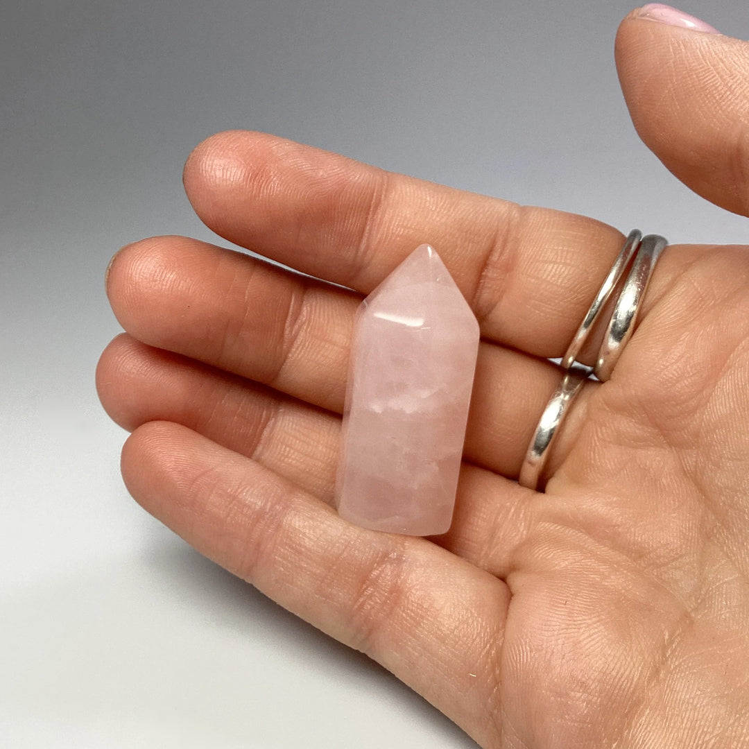 Polished Rose Quartz Point - Rocks and Gems Canada