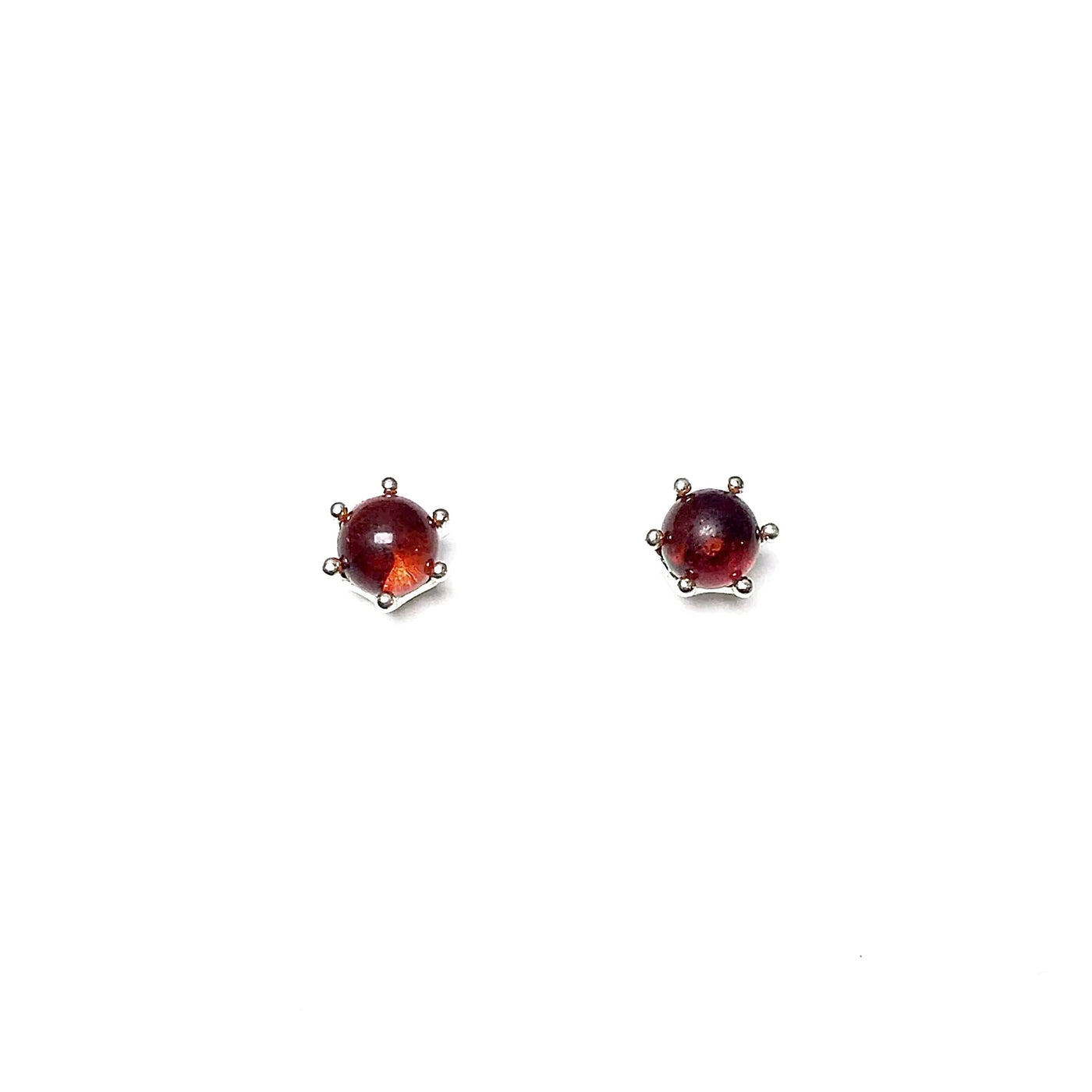 Cognac Amber Stud Earrings