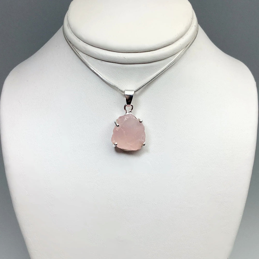 Raw Rose Quartz Pendant - Rocks and Gems Canada