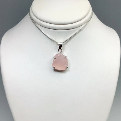 Raw Rose Quartz Pendant