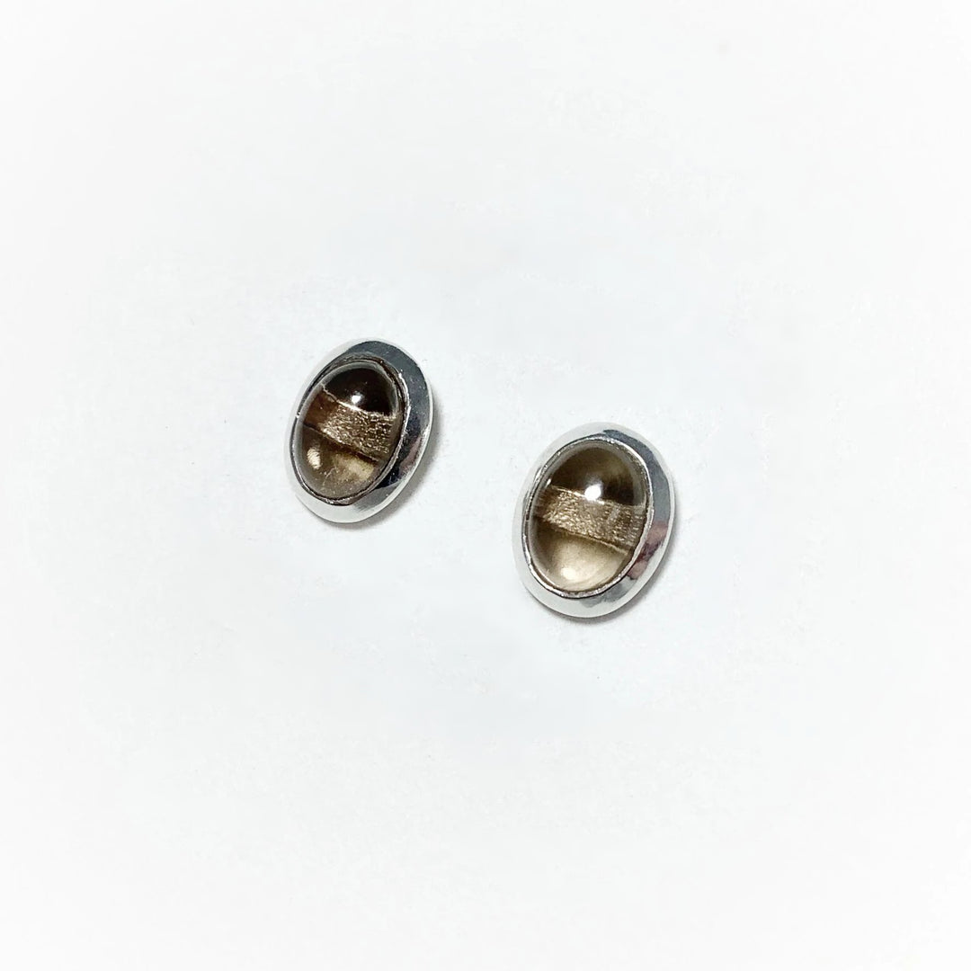 Smoky Quartz Stud Earrings - Rocks and Gems Canada