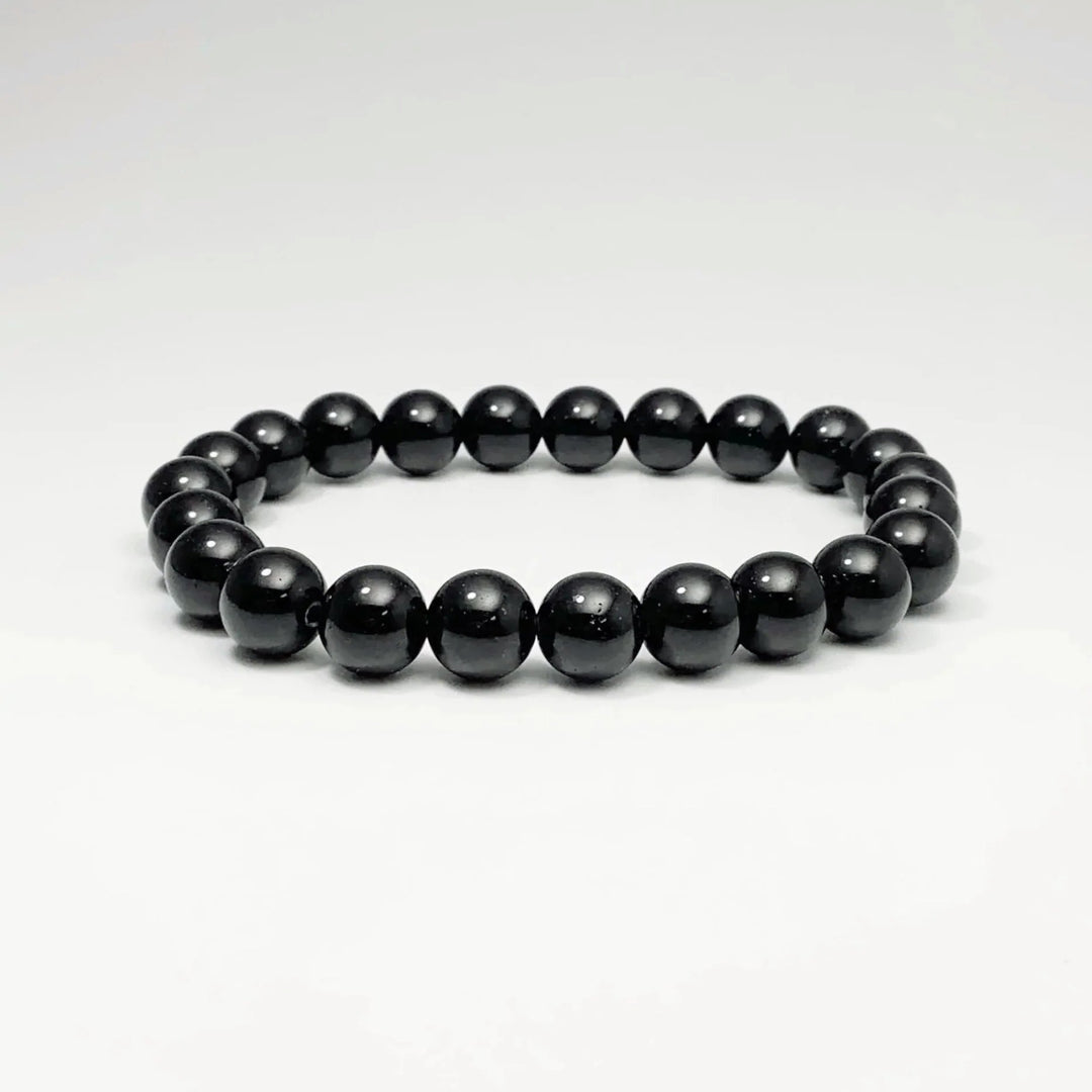 Black Obsidian Beaded Bracelet - Rocks and Gems Canada