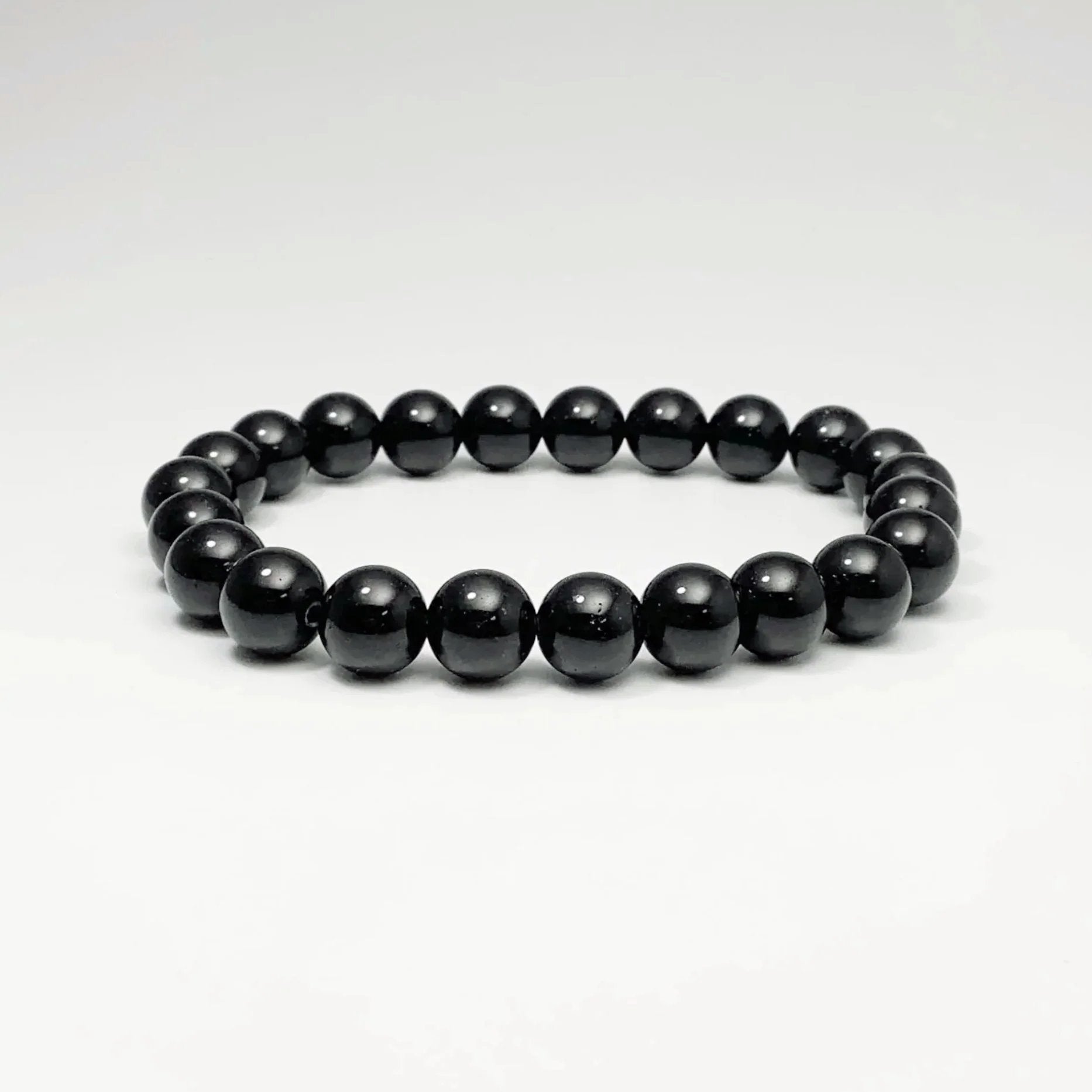 Black Obsidian Beaded Bracelet - Rocks and Gems Canada