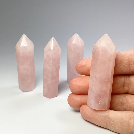 Polished Rose Quartz Point - Rocks and Gems Canada