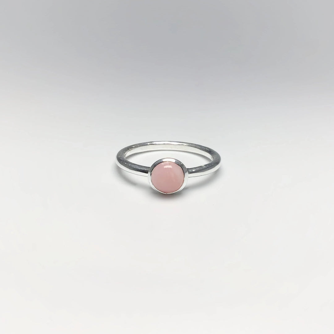 Pink Peruvian Opal Ring - Rocks and Gems Canada
